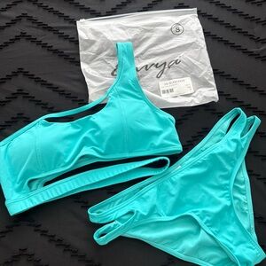 Fashion Nova Teal Bikini Set